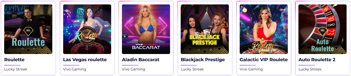 Live casino at SlotRoyals
